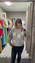 Load image into Gallery viewer, Embroidered Floral Knit Pullover Sweater