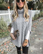 Load image into Gallery viewer, Casual Loose Solid Color Turtleneck Sweater