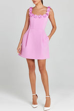 Load image into Gallery viewer, Sexy Round Neck Flower Pocket Princess Mini Dress