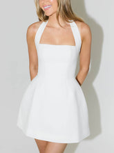 Load image into Gallery viewer, Simple Halterneck High-Waisted Mini Dress