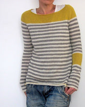 Load image into Gallery viewer, Long Sleeves Striped Color Block Sweater