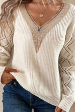 Load image into Gallery viewer, Loose Casual Lace Patchwork Pullover Sweater