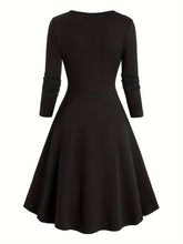 Load image into Gallery viewer, Vintage Gingham Pendulum Long Sleeve Dress