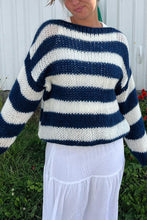 Load image into Gallery viewer, Loose Striped Long Sleeve Knitted Sweater