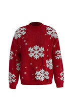 Load image into Gallery viewer, Turtleneck Christmas Snowflake Knitted Sweater