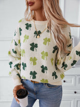 Load image into Gallery viewer, Lovely St Patrick's Day Shamrock Pullover Sweater