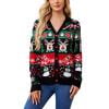 Load image into Gallery viewer, Christmas Cardigan Sweater with Reindeer and Snowman Design Holiday Knitwear