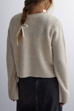 Load image into Gallery viewer, Loose Long Sleeve Lace-up Knitted Cardigan