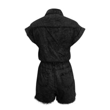 Load image into Gallery viewer, Casual Denim Button Down Romper