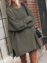 Load image into Gallery viewer, Loose Cozy Knit Oversized Slit Side Sweater