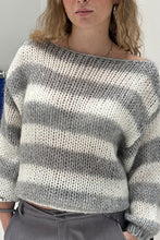 Load image into Gallery viewer, Loose Striped Long Sleeve Knitted Sweater