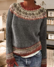 Load image into Gallery viewer, Chunky Knit Long Sleeve Crew Neck Sweater