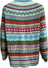 Load image into Gallery viewer, Fairman Island Vintage Pattern Crew Neck Contrast Sweater