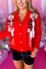 Load image into Gallery viewer, Nutcracker Sequin Christmas Knitted Sweater Cardigan