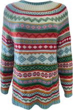 Load image into Gallery viewer, Fairman Island Vintage Pattern Crew Neck Contrast Sweater