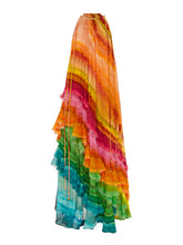 Load image into Gallery viewer, Chic Sleeveless Colorful Ruffled Maxi Dress