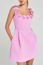 Load image into Gallery viewer, Sexy Round Neck Flower Pocket Princess Mini Dress