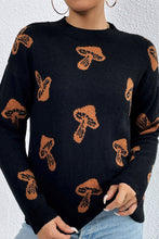 Load image into Gallery viewer, Jacquard Crew Neck Pullover Knitted Sweater
