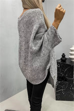 Load image into Gallery viewer, Casual Knit Crew Neck Poncho Loose Sweater