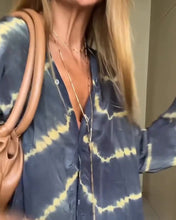 Load image into Gallery viewer, Print Buttons Down Loose Maxi Dress