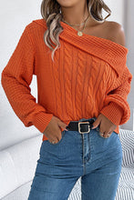 Load image into Gallery viewer, Casual One Shoulder Long Sleeve Knitted Sweater