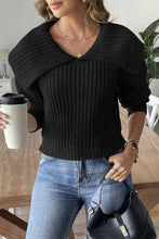 Load image into Gallery viewer, New Trend Design Lapel Sweater