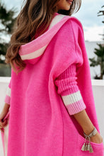 Load image into Gallery viewer, Casual Color Block Hooded Long Cardigan Sweater