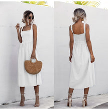 Load image into Gallery viewer, Simple Straps A-line Midi Dress
