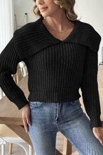 Load image into Gallery viewer, New Trend Design Lapel Sweater