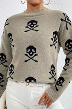 Load image into Gallery viewer, Jacquard Crew Neck Pullover Knitted Sweater