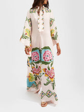 Load image into Gallery viewer, Stylish Floral Long Sleeves Loose Maxi Dress