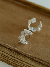 Load image into Gallery viewer, Artisanal Crochet-Inspired Huggie Earrings