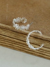 Load image into Gallery viewer, Artisanal Crochet-Inspired Huggie Earrings