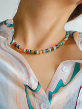 Load image into Gallery viewer, Bohemian Multi-Gemstone Bead Choker Necklace