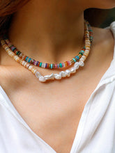 Load image into Gallery viewer, Bohemian Multi-Gemstone Bead Choker Necklace