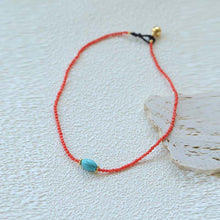 Load image into Gallery viewer, Boho Turquoise Handmade Red Bead Choker Necklace