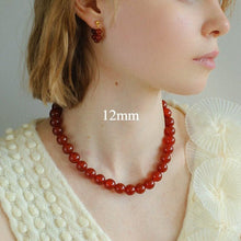 Load image into Gallery viewer, Bold Red Stone Beaded Necklace
