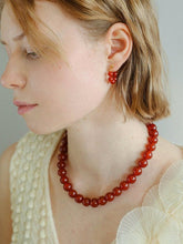 Load image into Gallery viewer, Bold Red Stone Beaded Necklace