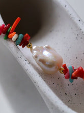 Load image into Gallery viewer, Colorful Gemstone Baroque Pearl Bracelet