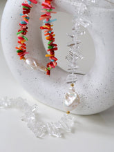 Load image into Gallery viewer, Colorful Gemstone Baroque Pearl Necklace