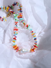 Load image into Gallery viewer, Colorful Gemstone Baroque Pearl Necklace