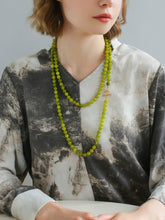 Load image into Gallery viewer, Green Grape Beaded Long Necklace