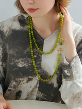 Load image into Gallery viewer, Green Grape Beaded Long Necklace