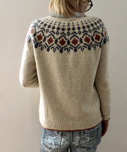 Load image into Gallery viewer, Fair Isle Casual Boho Knit Crewneck Long Sleeve Sweater