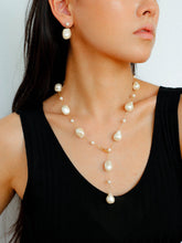 Load image into Gallery viewer, Irregular Baroque Pearls Stud Dangle Earrings