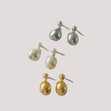 Load image into Gallery viewer, Irregular Baroque Pearls Stud Dangle Earrings