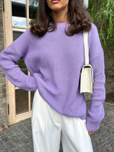 Load image into Gallery viewer, Chunky Round Neck Long Sleeve Loose Knit Sweater
