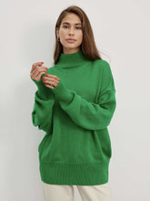 Load image into Gallery viewer, High Neck Long Sleeves Loose Sweater