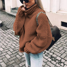 Load image into Gallery viewer, Casual Solid Long Sleeves Turtleneck Sweater