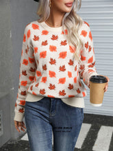 Load image into Gallery viewer, Maple Leaf Christmas Knitted Sweater